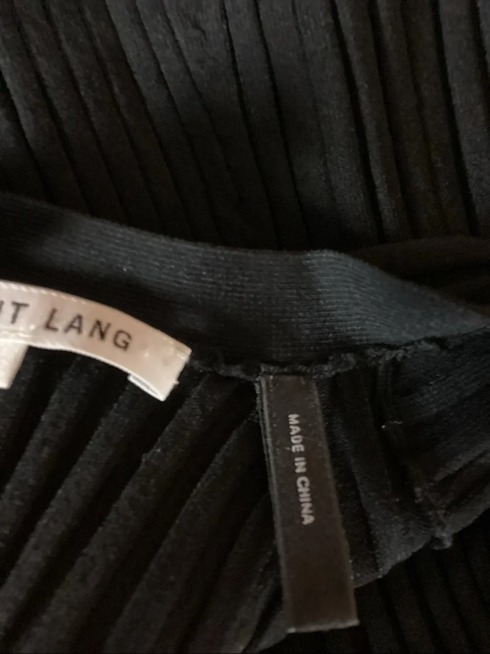 HELMUT LANG Ribbed Tie Back Sweater Black Size Small